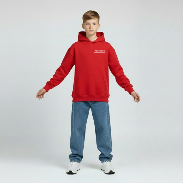 Sweat F1 enfant Lewis Hamilton rouge – coupe droite et logo Ferrari racing