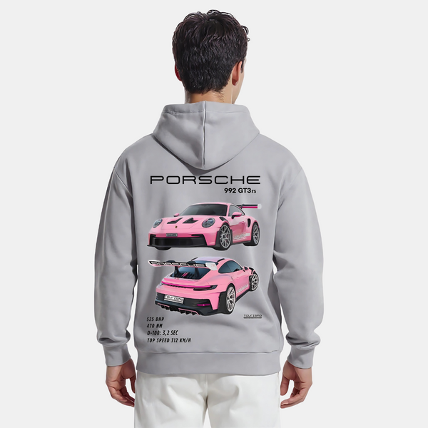 Sweat porsche GT3RS 992 gris de dos