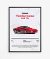 Póster Ferrari Testarossa 512 TR