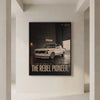 Poster BMW 2002 Turbo 1973 Tourismo encadré et présenté dans un intérieur contemporain