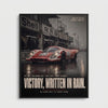 Poster Porsche 917K Le Mans 1970 Tourismo avec prototype de course historique sur fond sombre