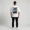 T-shirt Toyota GR Supra A90 Digital Samurai blanc, vue dos : design Tokyo by night, Tourismo Clothing