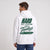 Sweat Jaguar E-Type Topless blanc porté de dos en plan rapproché