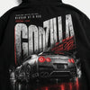 Design Nissan GT-R R35 Godzilla noir sweat, feux rouges lumineux, flocage haute définition, Tourismo Clothing Junior