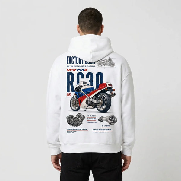 Sweat Factory Born Honda RC30 Tourismo Clothing, vue principale.