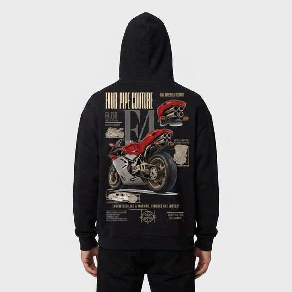 Sweat Four Pipe Couture MV Agusta F4 Tourismo Clothing, vue principale.