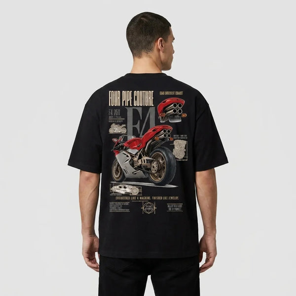 T-shirt Four Pipe Couture MV Agusta F4 Tourismo Clothing, vue principale.