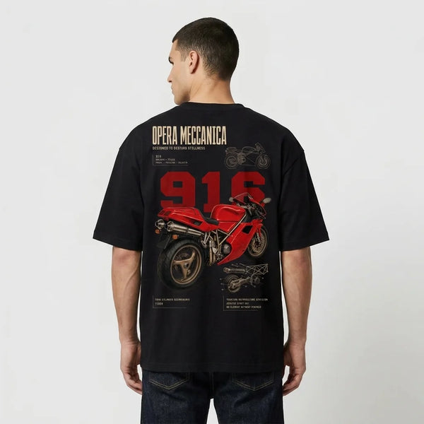T-shirt Opera Meccanica Ducati 916 Tourismo Clothing, vue alternative.