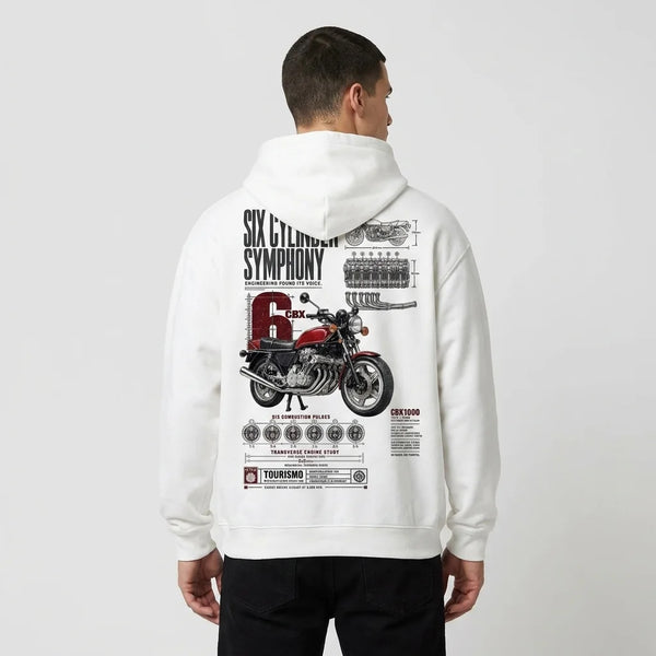 Sweat Six Cylinder Symphony Honda CBX1000 Tourismo Clothing, vue principale.