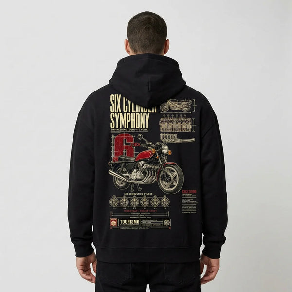 Sweat Six Cylinder Symphony Honda CBX1000 Tourismo Clothing, vue alternative.