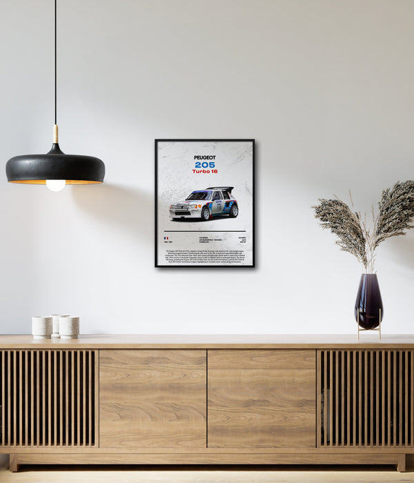 Póster Peugeot 205 Turbo 16