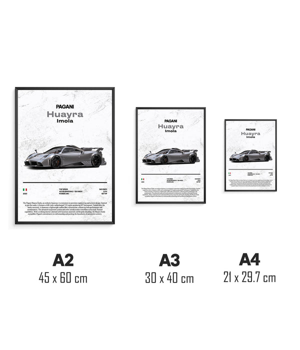 Póster Pagani Huayra Imola