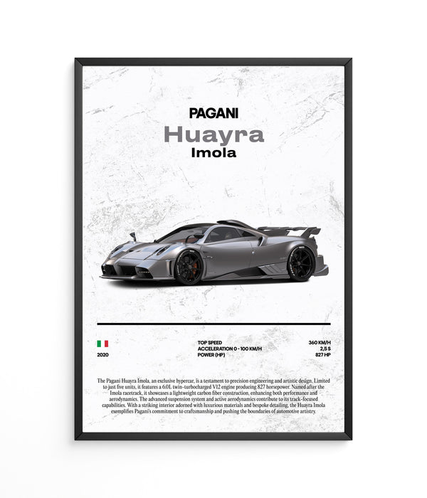Póster Pagani Huayra Imola
