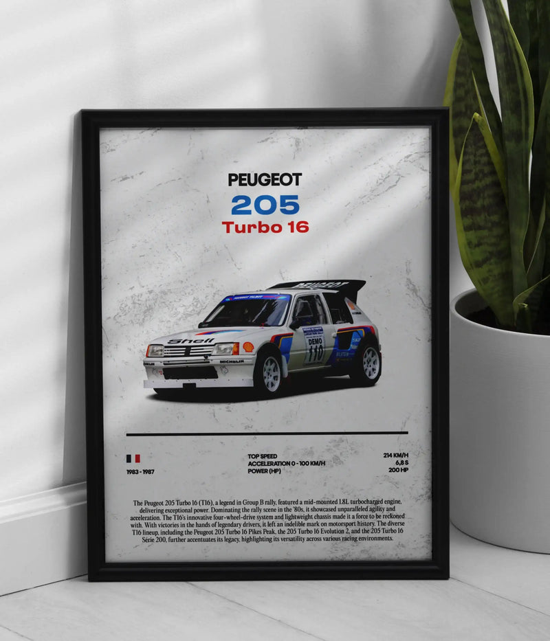 Póster Peugeot 205 Turbo 16, vista 1