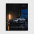 Poster BMW M2 G87 Tourismo avec voiture grise sur fond sombre et composition automobile premium