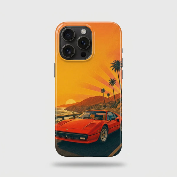 Coque iPhone Ferrari Testarossa Tourismo Clothing, design automobile premium inspire des annees 80.