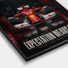 Vue rapprochée du poster Ferrari F14T Formule 1 2014 Tourismo imprimé sur papier