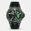 Reloj Audi RS 3, color negro y verde