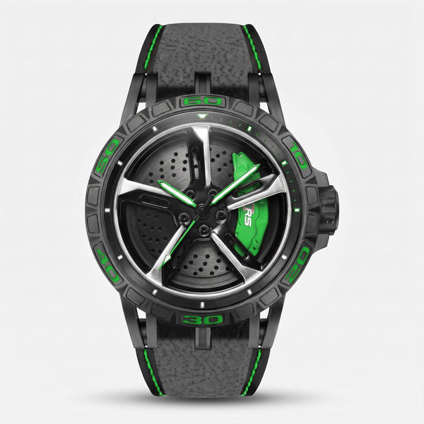 Reloj Audi RS 3, color gris y verde