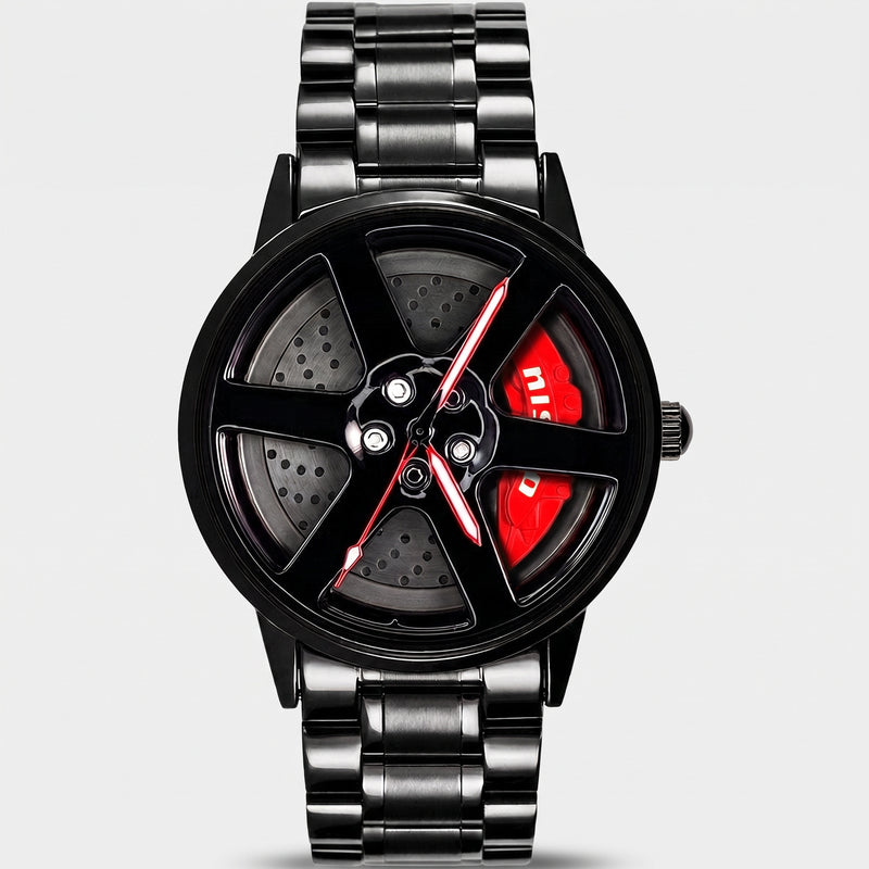 Reloj Nissan GT-R, pinza rojo