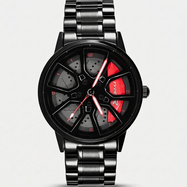 Reloj Honda Type R de frente, esfera llanta 3D giratoria