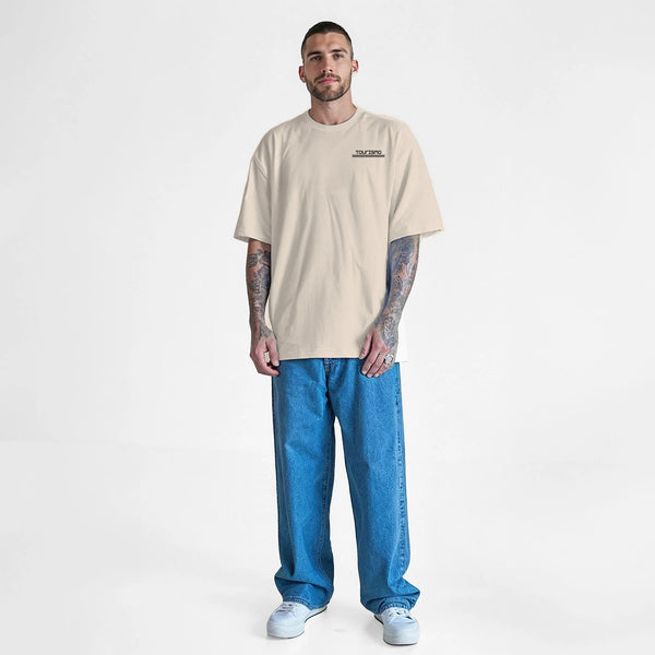 Camiseta Need Money For Porsche, color beige, vista frontal