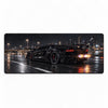 Tapis de souris Lamborghini Aventador SVJ noire, vue carrée du tapis posé à plat.