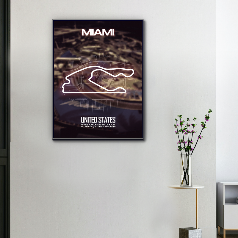 Lienzo Circuito F1 Miami, vista 1