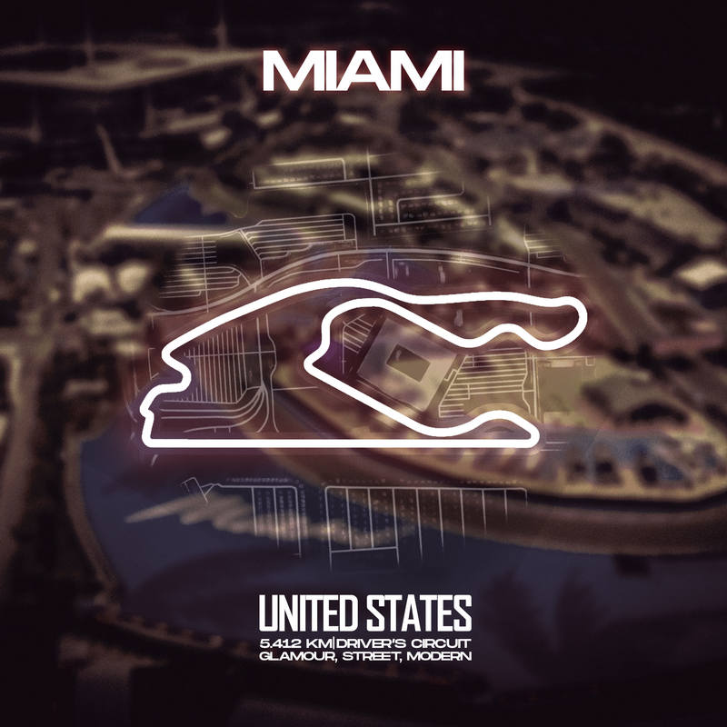 Lienzo Circuito F1 Miami, vista 2