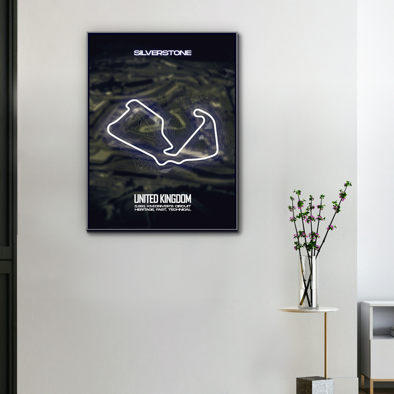 Lienzo Circuito F1 Silverstone Reino Unido, vista 1