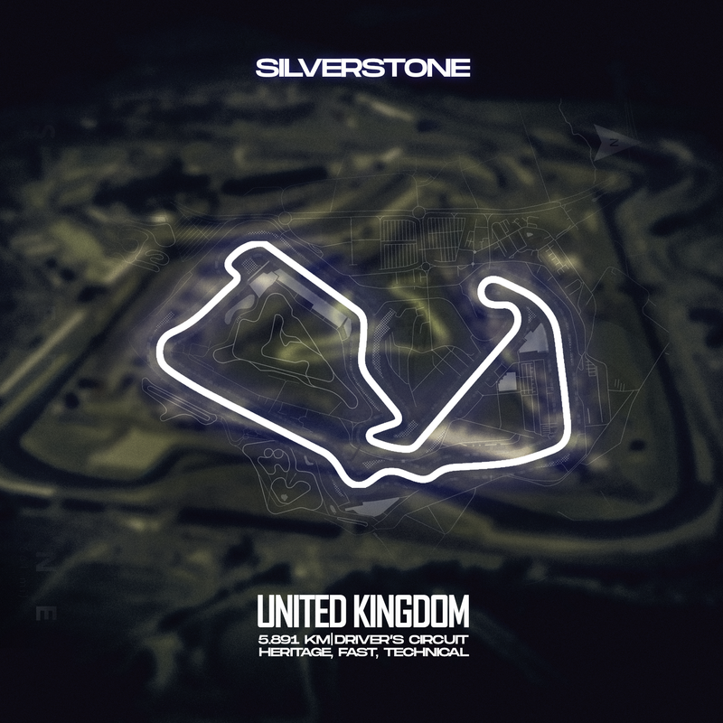Lienzo Circuito F1 Silverstone Reino Unido, vista 2