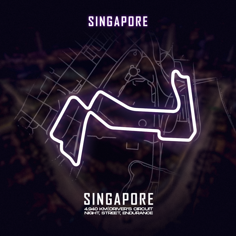 Lienzo Circuito F1 Singapur, vista 2