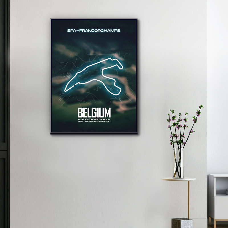 Lienzo Circuito F1 Spa-Francorchamps Bélgica, vista 1