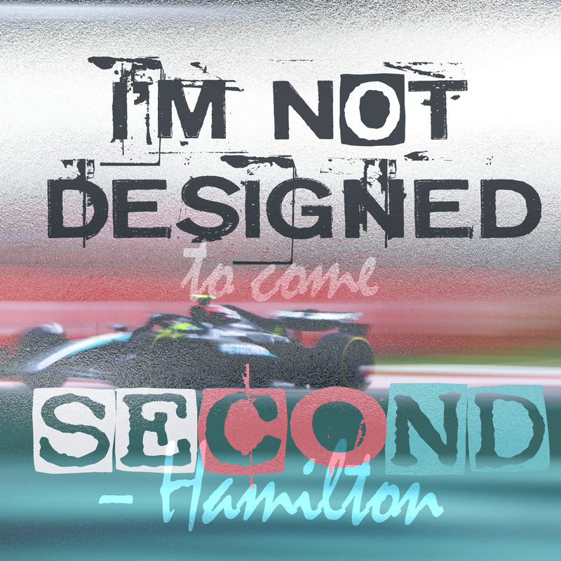 Lienzo F1 Hamilton – No estoy hecho para quedar segundo, vista 2