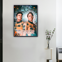 Lienzo F1 Norris x Piastri Equipo McLaren