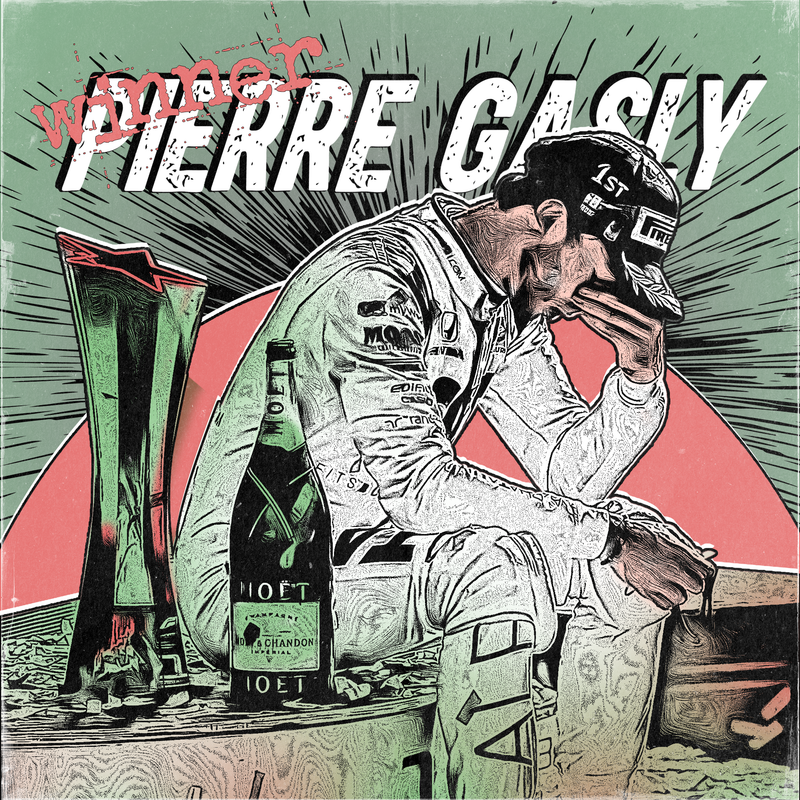 Lienzo F1 Pierre Gasly Winner, vista 2