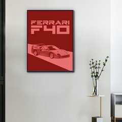Lienzo Ferrari F40 – Rojo monolítico