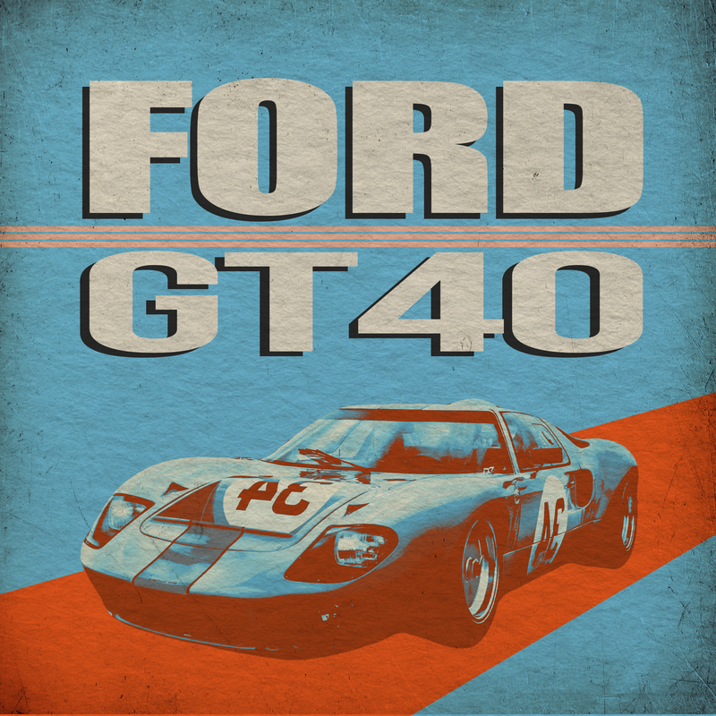 Lienzo Ford GT40 – Legado Gulf, vista 2