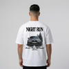 T-shirt BMW M4 Night Run blanc vue de dos avec grand imprimé Night Run