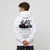 Sweat enfant Bugatti Chiron Super Sport blanc dos, design 440 km/h Built Beyond Limits, Tourismo Clothing