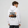 Sweat enfant McLaren 750S blanc dos, design full-back Aero System, Tourismo Clothing