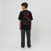 T-shirt enfant Ferrari F1 Charles Leclerc 16 noir dos, design full-back Race ID 016, Tourismo Clothing
