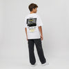 T-shirt enfant Lamborghini Revuelto blanc 3/4 dos, design REVUELTO Corsa Mode, Tourismo Clothing