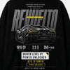 Design Lamborghini Revuelto noir, flocage haute définition REVUELTO, Tourismo Clothing Junior
