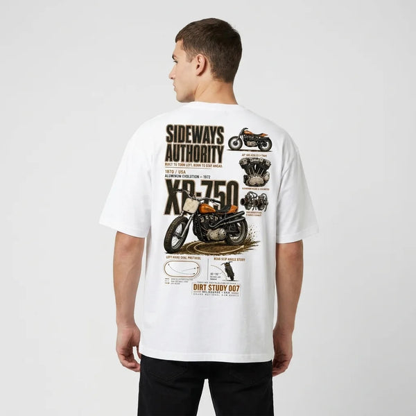 T-shirt Sideways Authority Harley XR750 Tourismo Clothing, vue principale.