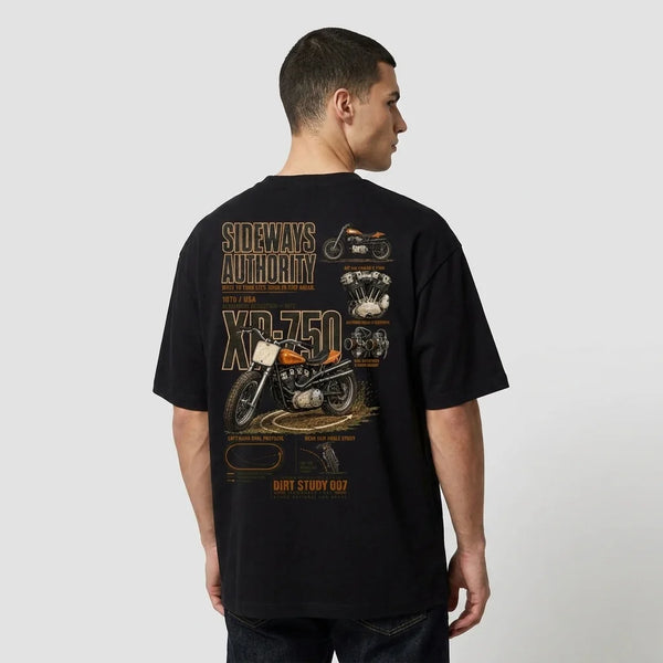 T-shirt Sideways Authority Harley XR750 Tourismo Clothing, vue alternative.