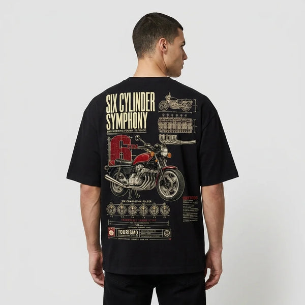 T-shirt Six Cylinder Symphony Honda CBX1000 Tourismo Clothing, vue détaillée.