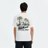 T-shirt Mercedes A45S AMG blanc vu de dos – visuel Riviera avec palmiers et design Costa Del Speed