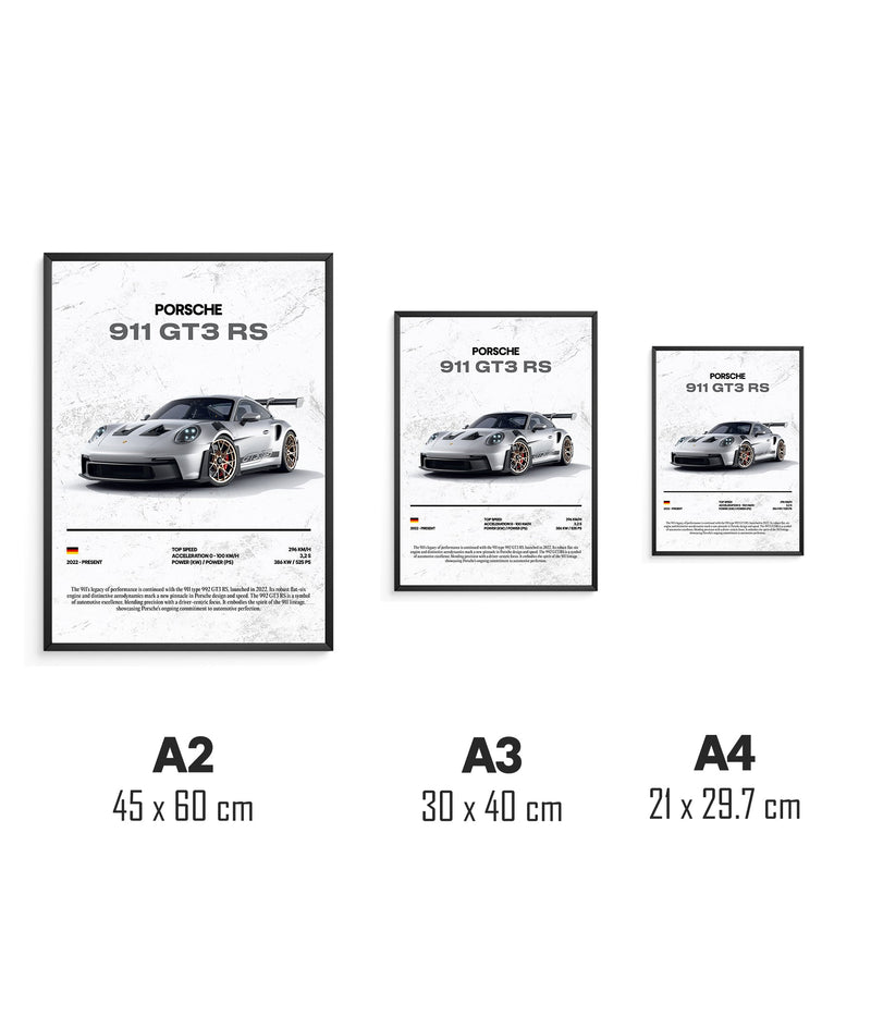 Póster Porsche 911 GT3 RS, vista 3