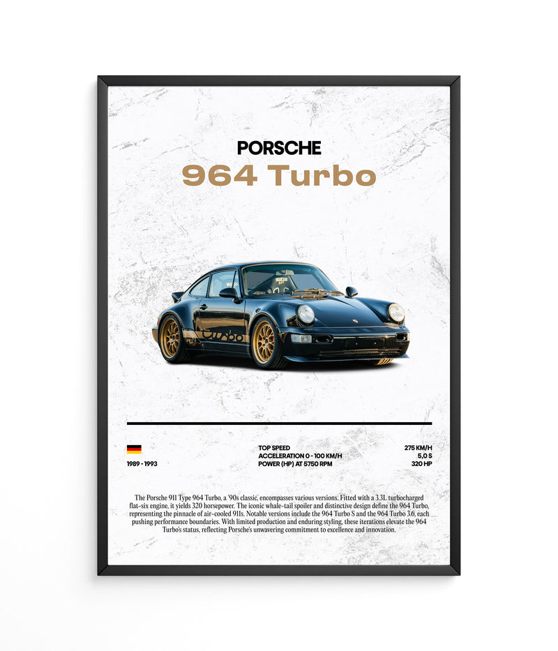 Póster Porsche 964 Turbo, vista 2
